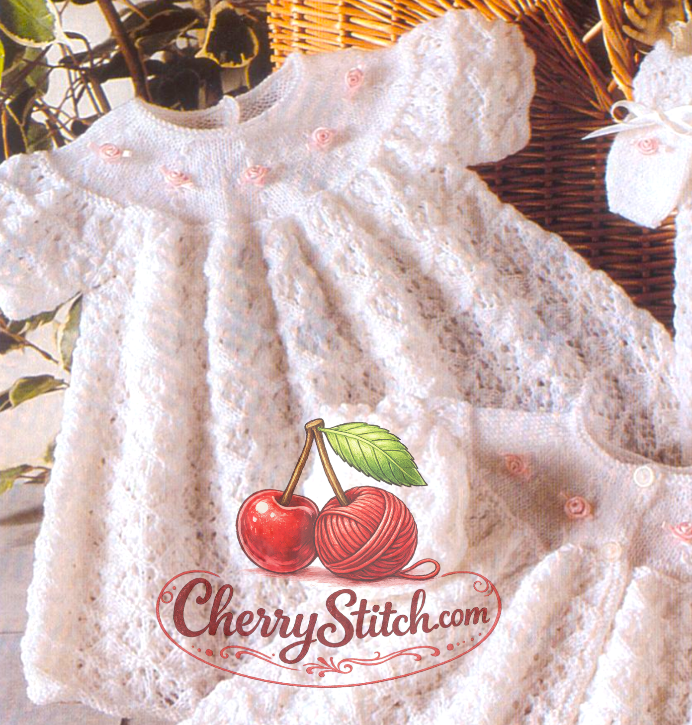 Baby Layette – Restored Vintage Knitting Pattern (1980s) Matinee Coat Dress Bonnet Bootees Mitts Shawl 12''-18'' Tiny Premature-6 Months 3-Ply Intermediate A4 & US Letter PDF Instant Download- 45