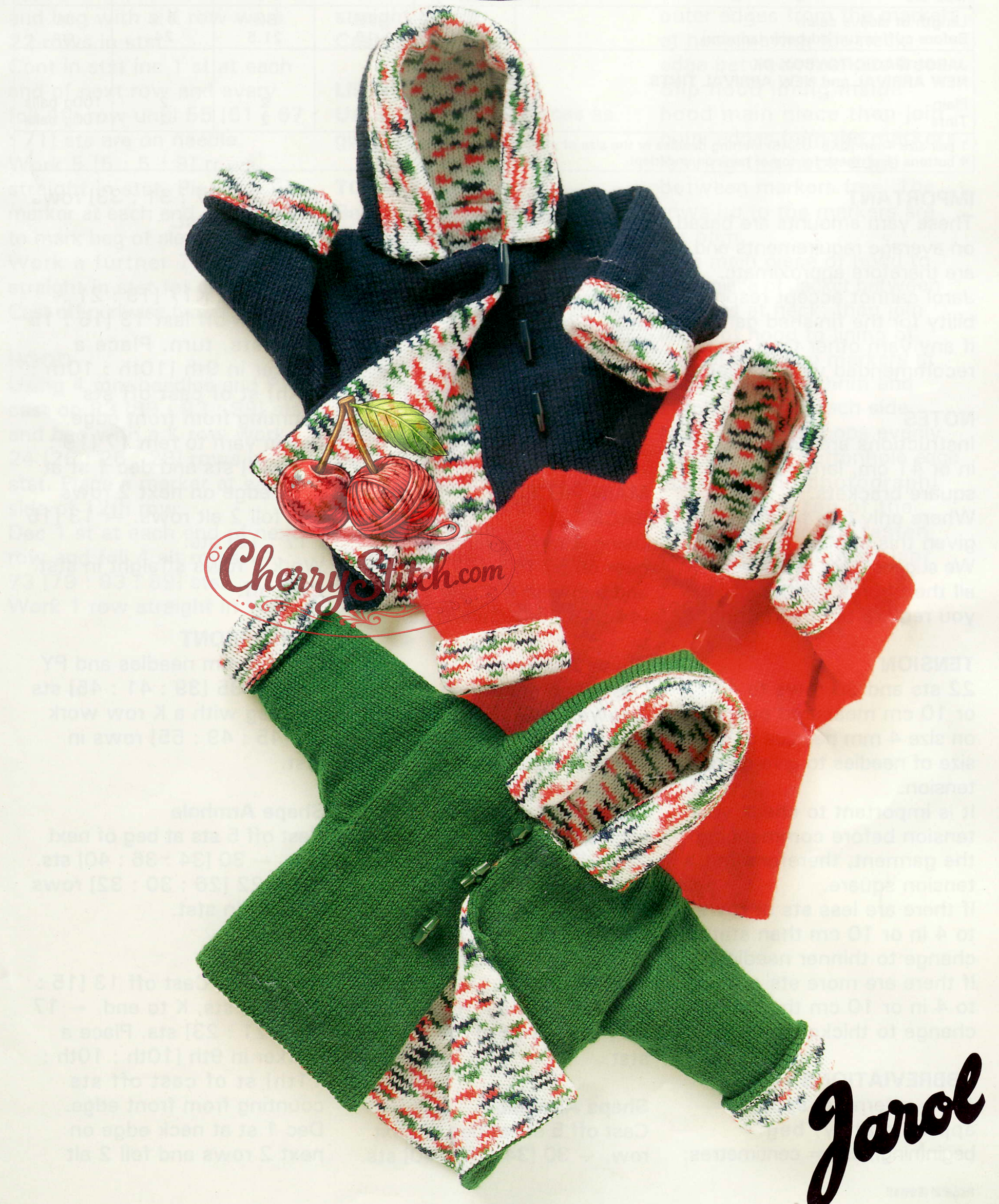 Vintage 1990s baby lined hooded jacket knitting pattern – 4 sizes birth to 2 years in DK