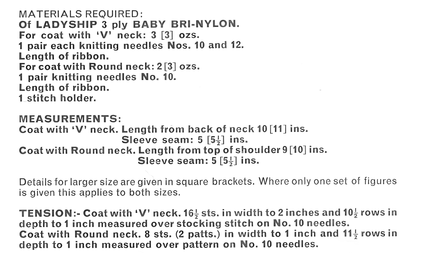 baby-matinee-coats-vintage-knitting-pattern-1960s-v-neck-round-neck-3ply-intermediate-materials-measurements.png